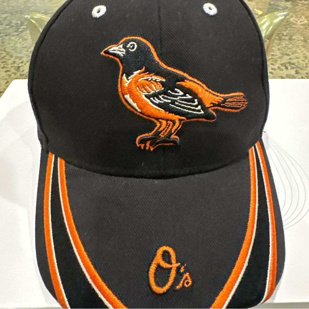 Baltimore Orioles Black & Orange Bird Logo Baseball Cap NWT - Picture 8 of 9